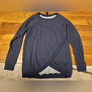 Seraphine Blue Cotton Blend Maternity & Nursing Sweatshirt size XS